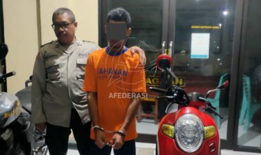 Pencuri di Kediri Ditangkap Saat Ambil Motor yang Tertinggal di TKP