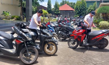 Polisi Panen Belasan Motor Hasil Curian, Pemilik Dapat Langsung Ambil Secara Gratis