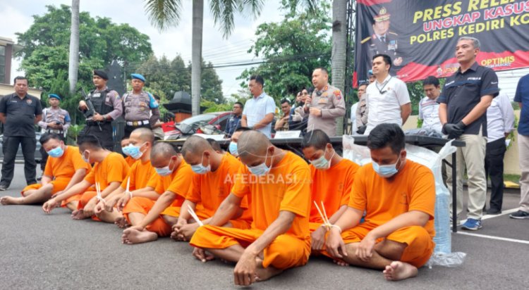 Awal Tahun, Belasan Pelaku Kejahatan di Kediri Diamankan Polisi